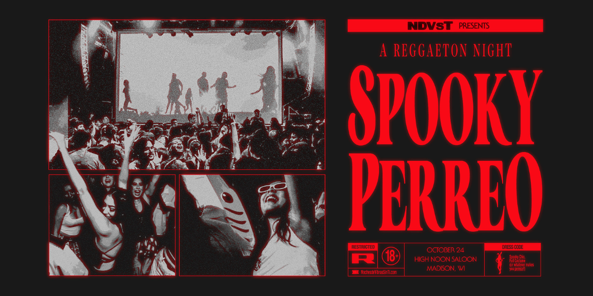 Spooky Perreo: Halloween Reggaeton Party at High Noon Saloon | Madison, Wisconsin on October 24, 2026